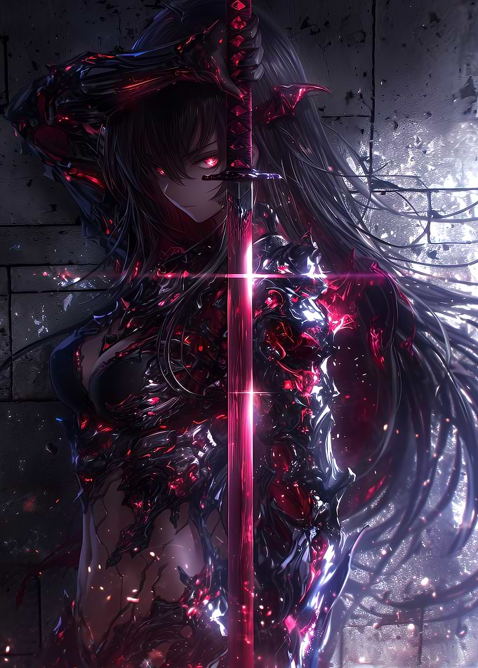 Anime Samurai Lightning Sword