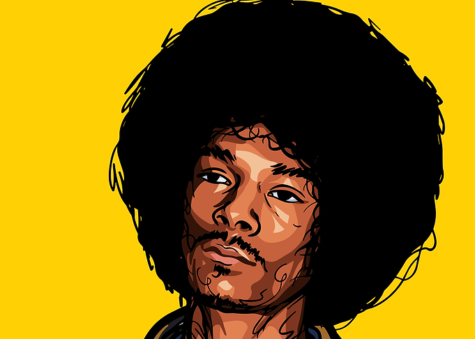 Man with Afro