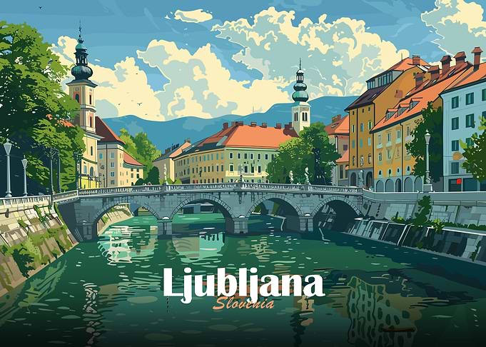 Ljubljana, Slovenia Cityscape