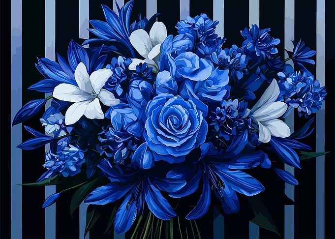 Blue Floral Bouquet