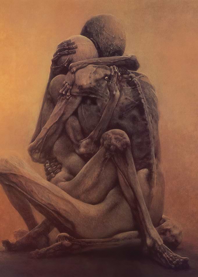 Embrace of Despair by Zdzislaw Beksinsk