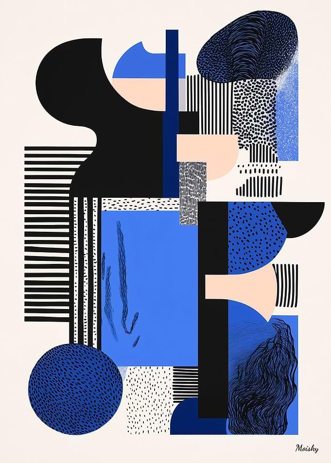 Geometric Abstract Composition – Modern Minimalist Art