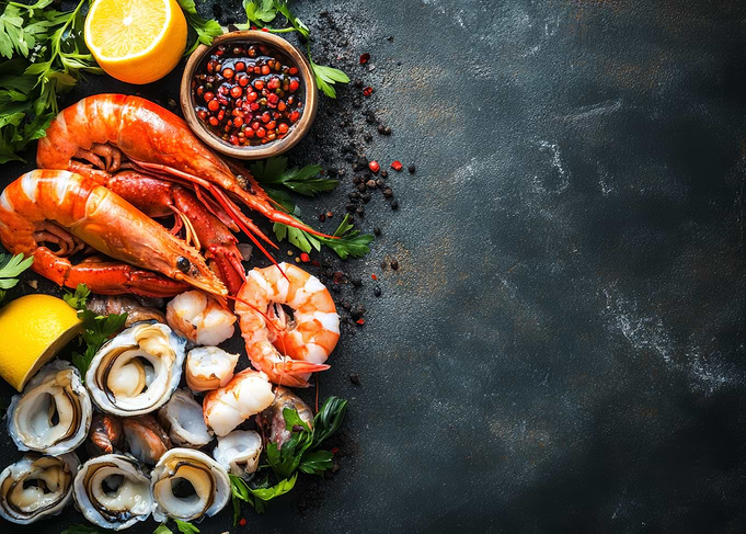Seafood Platter with Lemon and Herbs
