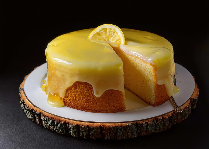 Lemon Cake with Glaze