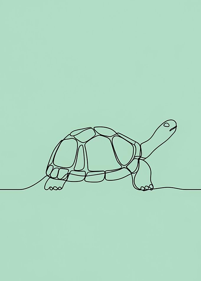 One Line Turtle