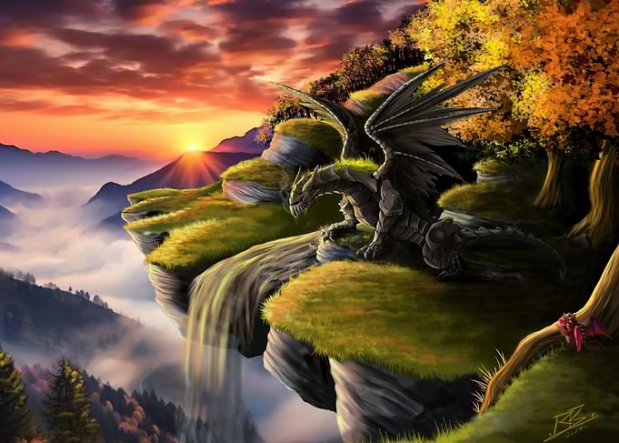 Dragon at Sunset