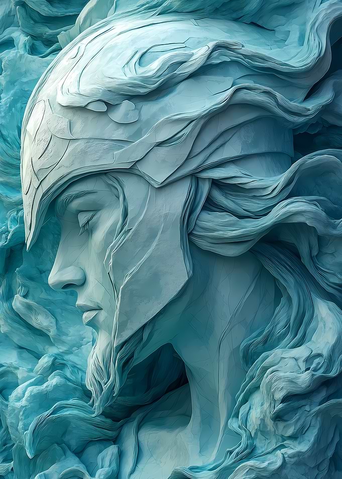 Sculpted Hades Head, God of the Underworld