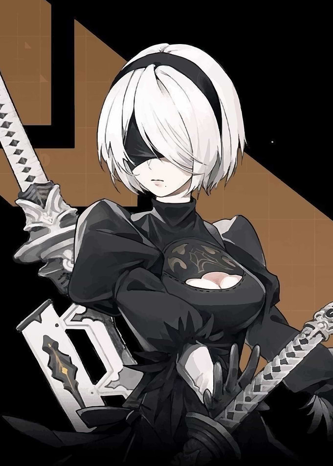 2B Nier Automata Anime Art