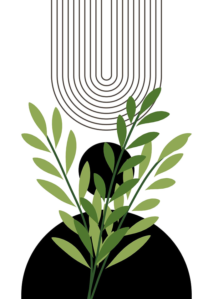 Minimalist Green Leaves