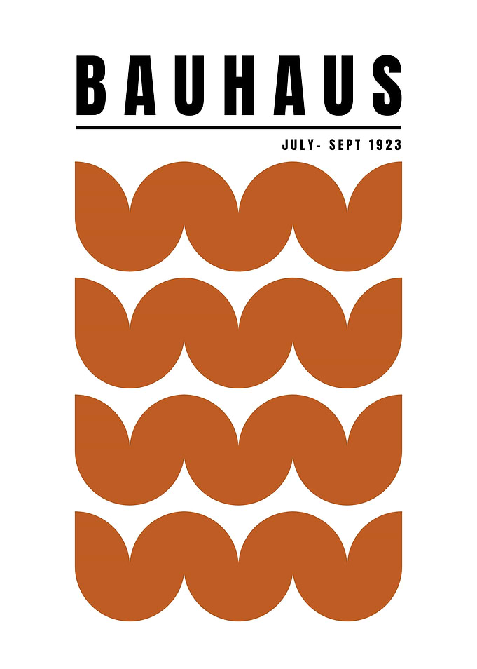 Bauhaus Geometric Poster
