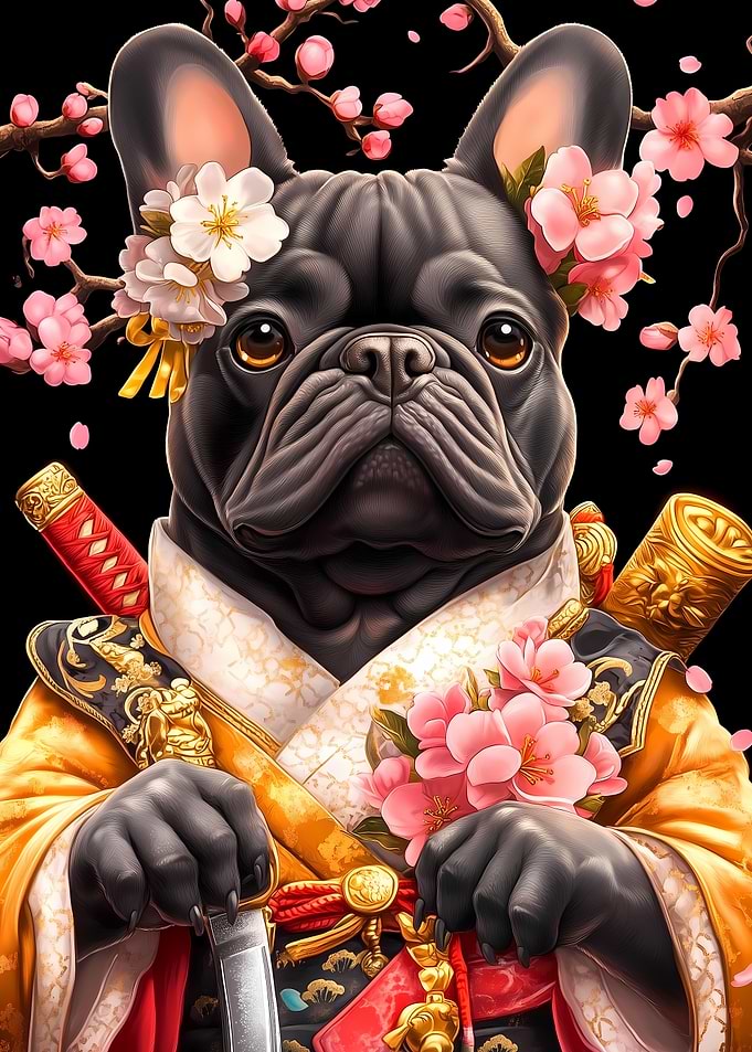 French Bulldog Samurai Animal