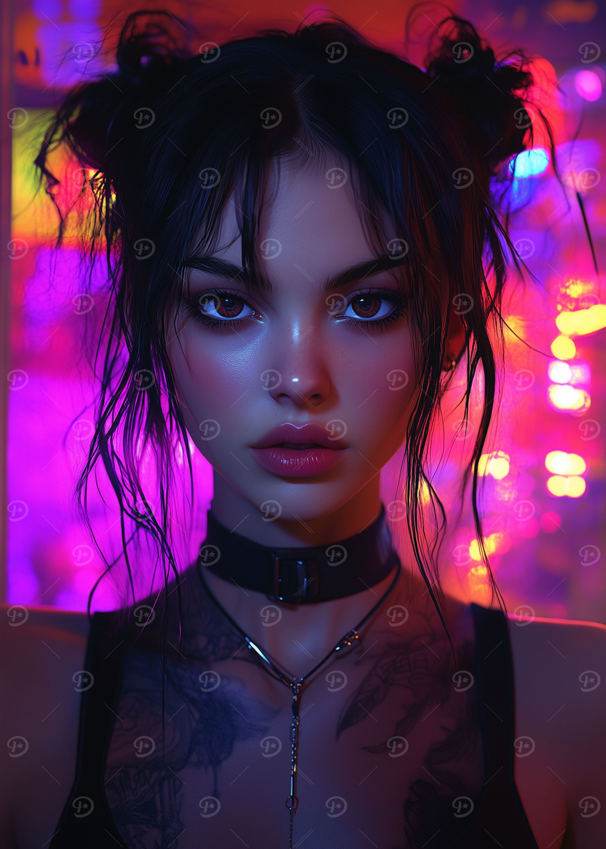 Cyberpunk Woman Portrait