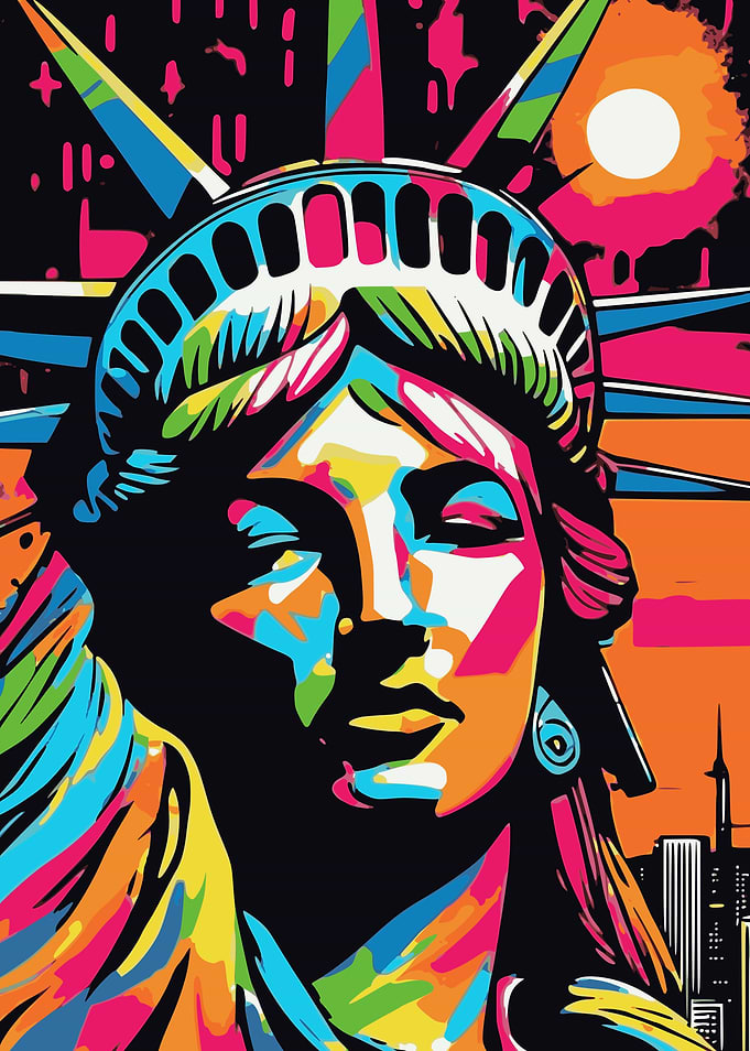 Statue of Liberty Pop Art