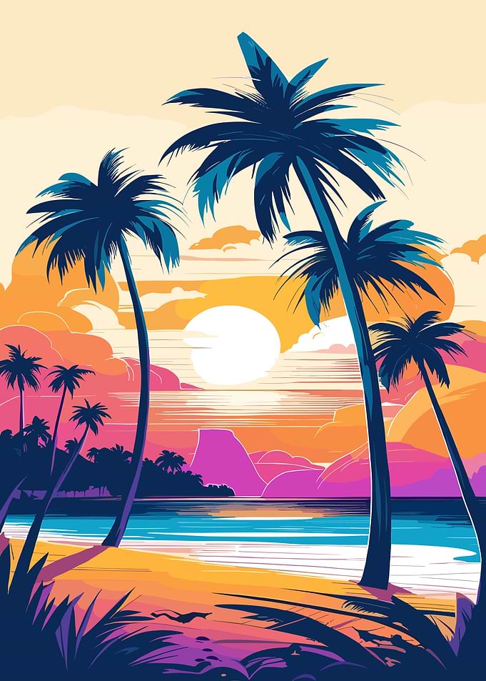 Tropical Sunset Beach