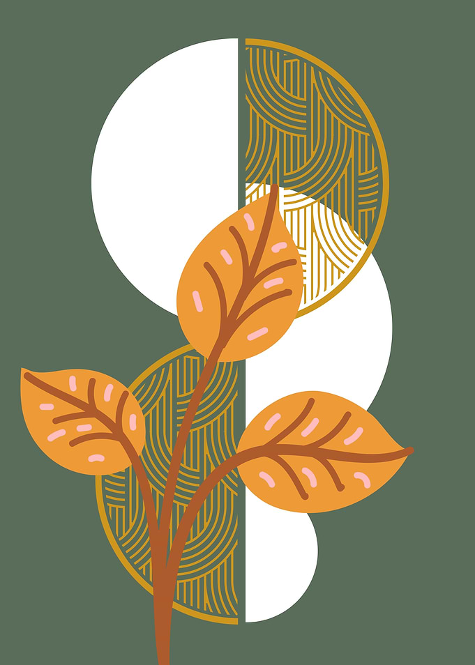 Autumn Leaves Abstract Art