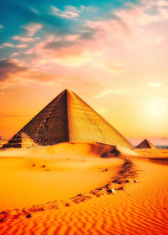 Pyramids at Sunset