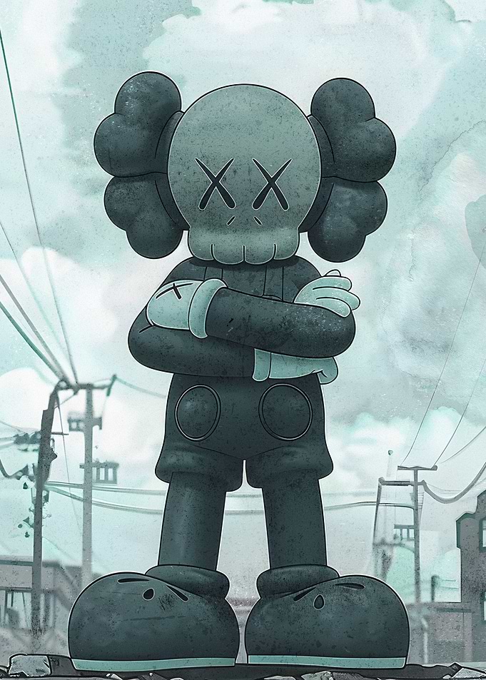 KAWS Figure Urban Scene