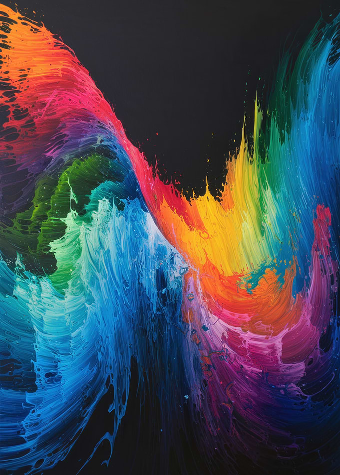 Abstract Rainbow Splash