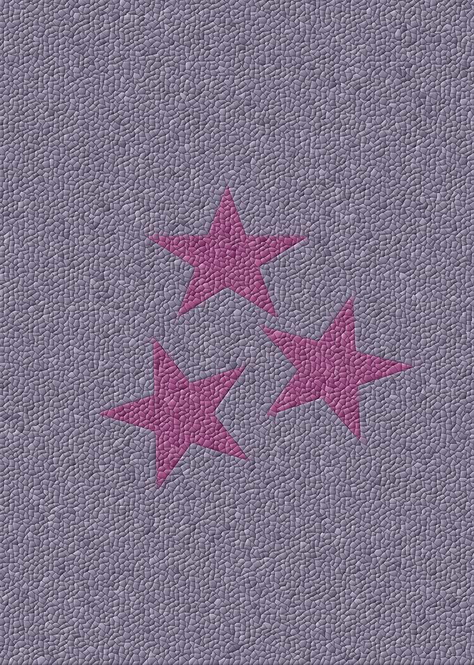 Three Pink Stars on Texture Background