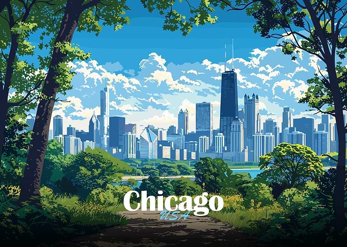 Chicago Skyline View