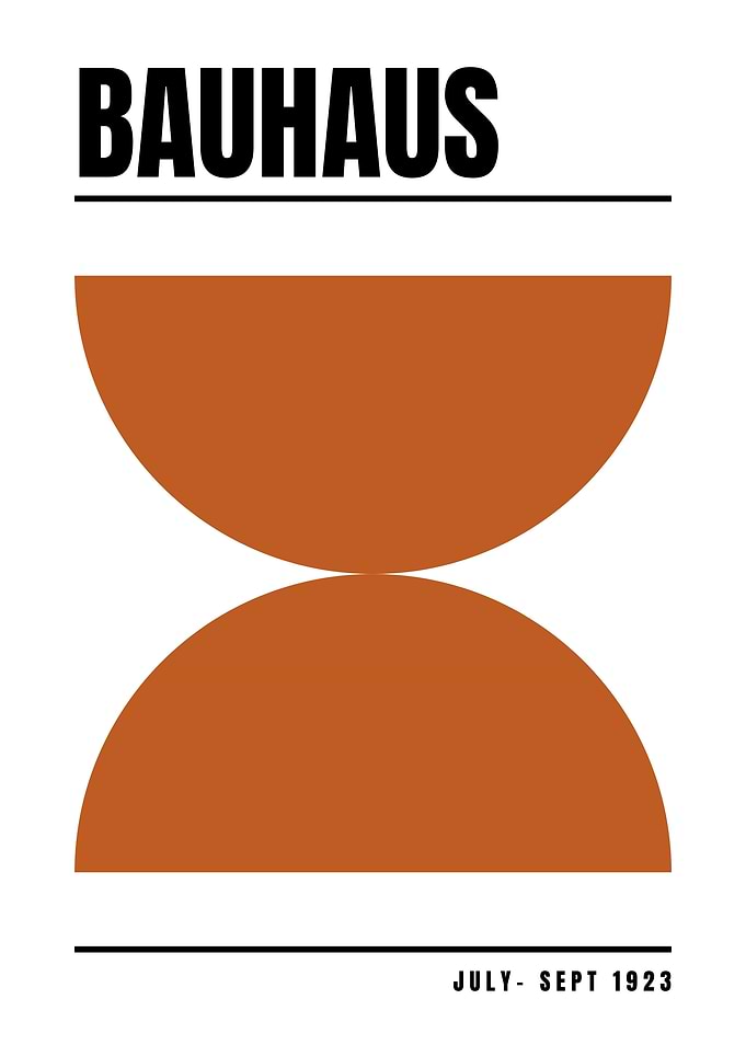 Bauhaus Geometric Poster