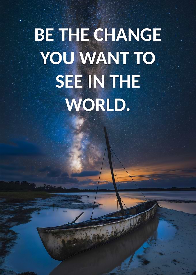 Be the change you want to see in the world quote