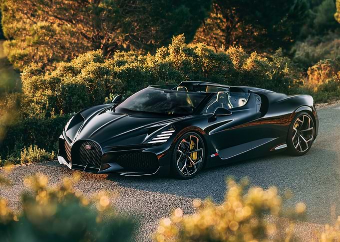 Black Bugatti Roadster
