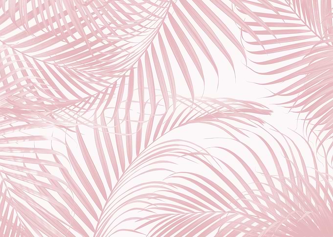 Blush Pink Caribbean Palm Jungle 1