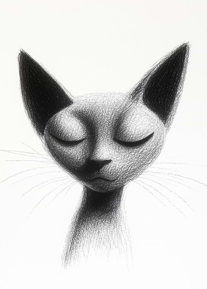 Black and White Cat Portrait