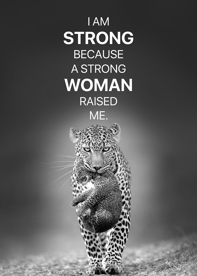Strong Woman Inspirational Motivational Positive Quote Art