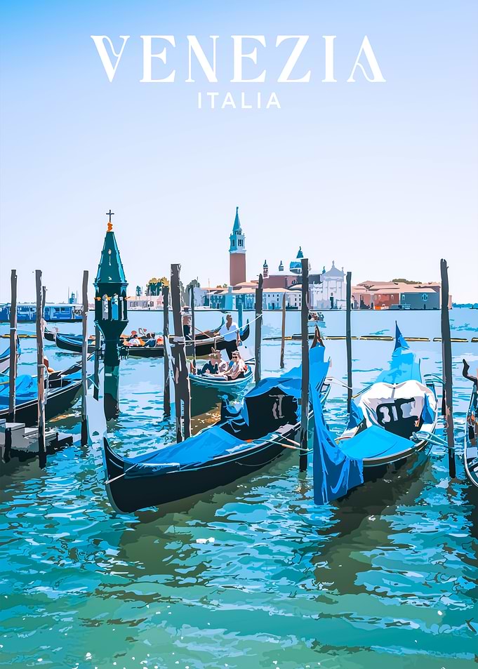 Venice Gondola Scene