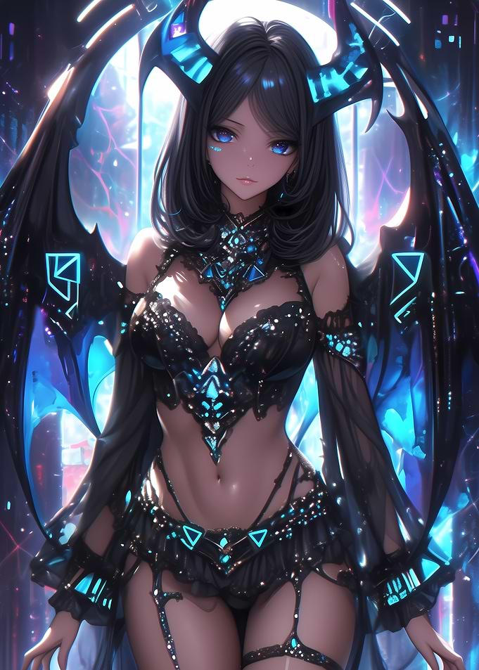 Anime Demon Girl Gaming