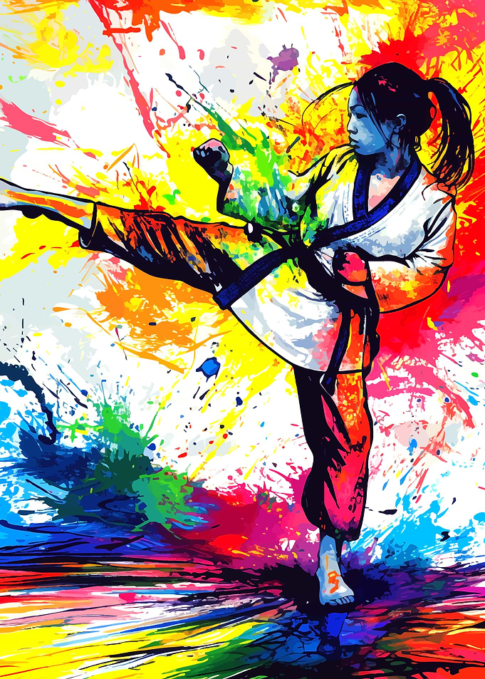 Tang Soo Do Yoko Geri Woman