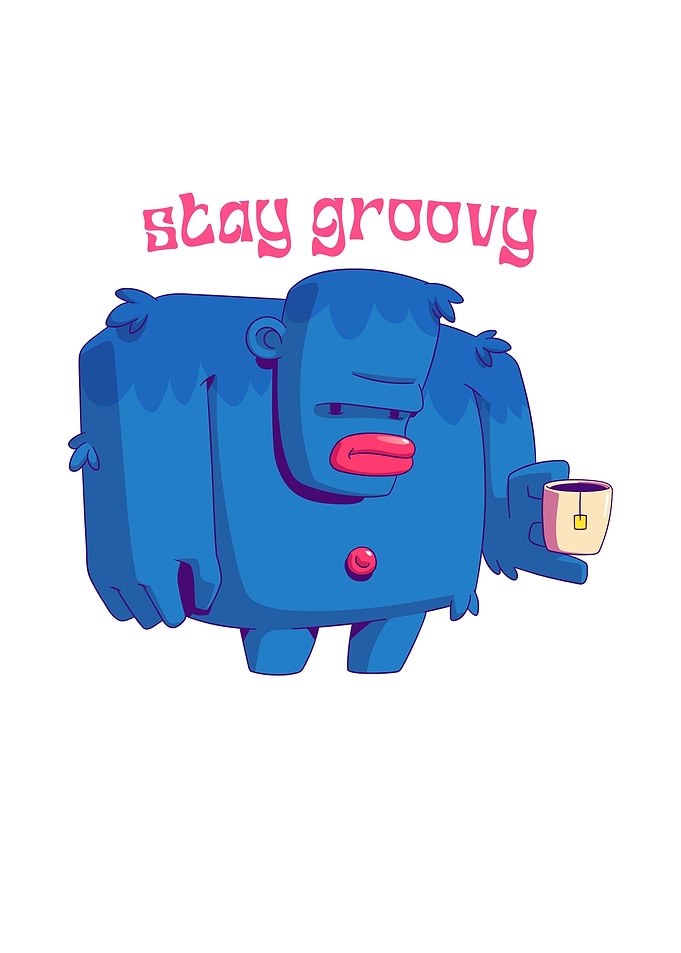 Blue Monster with Tea