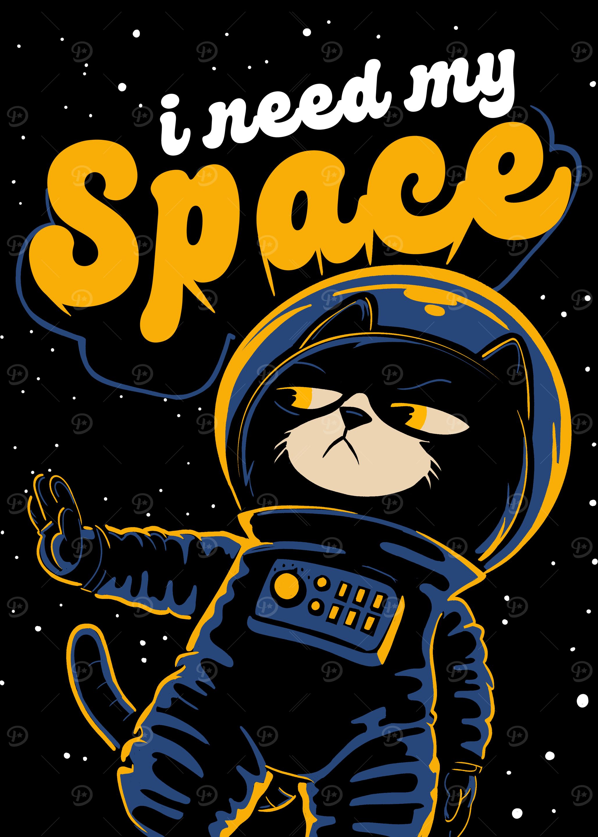 Cat Astronaut Needs Space