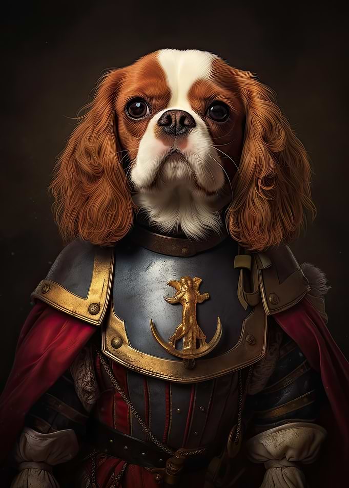 Cavalier Dog In Armor