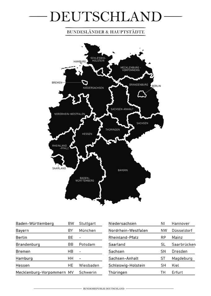 Germany Map with States