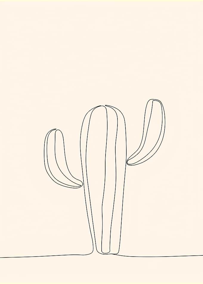 Cactus Line Art