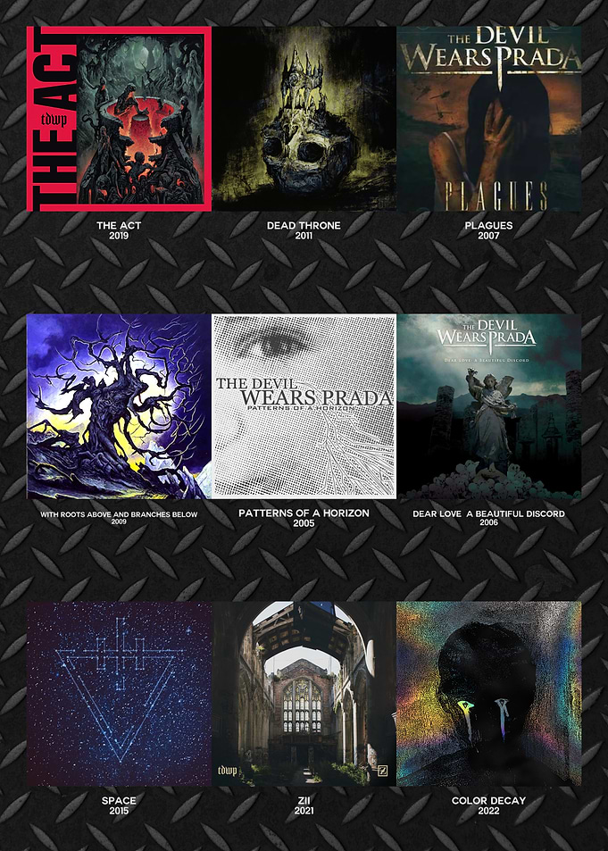 The Devil Wears Prada Albums Collage