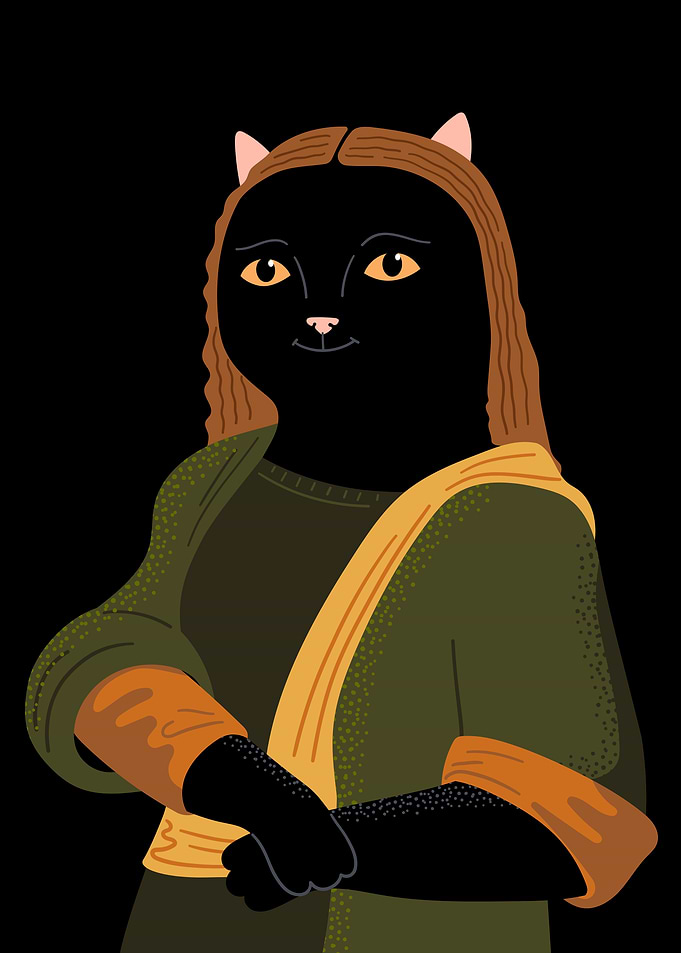 Cat Mona Lisa