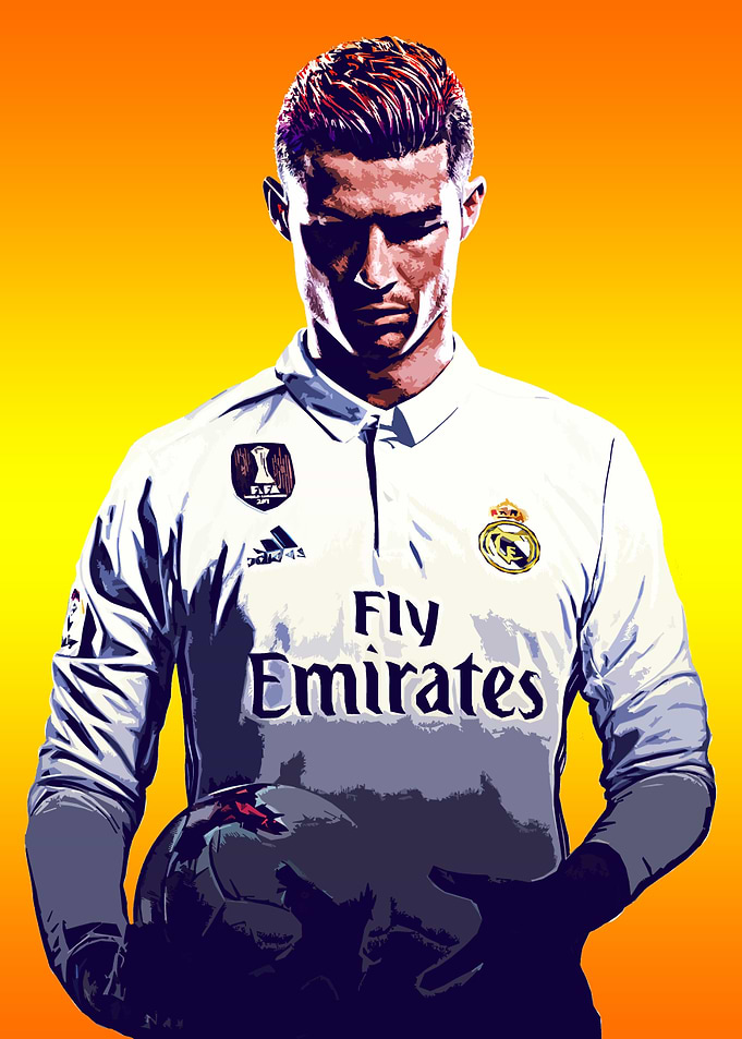 Cristiano Ronaldo Football Art