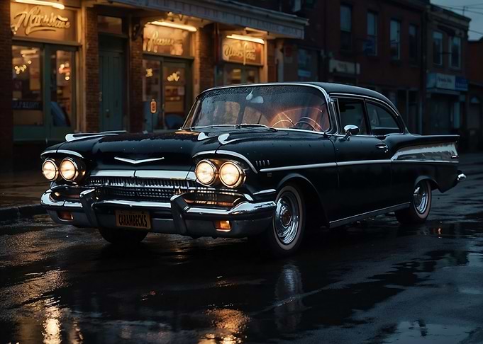 Classic Black Sedan