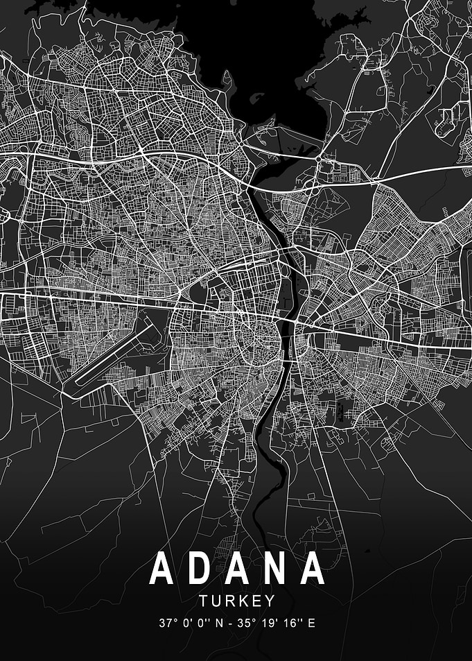 Adana Dark City Map