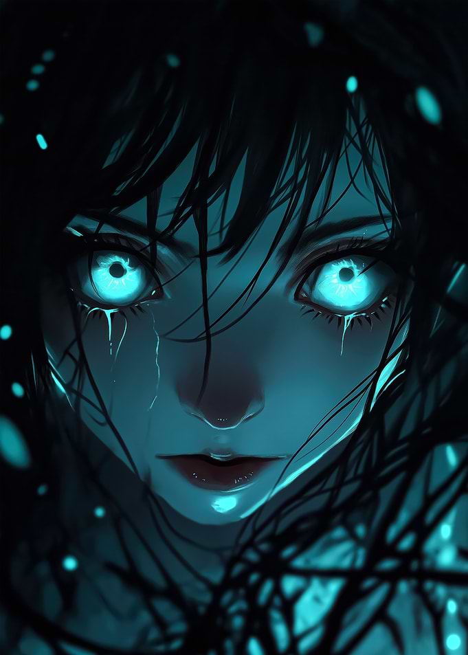 Glowing Eyes Anime Girl