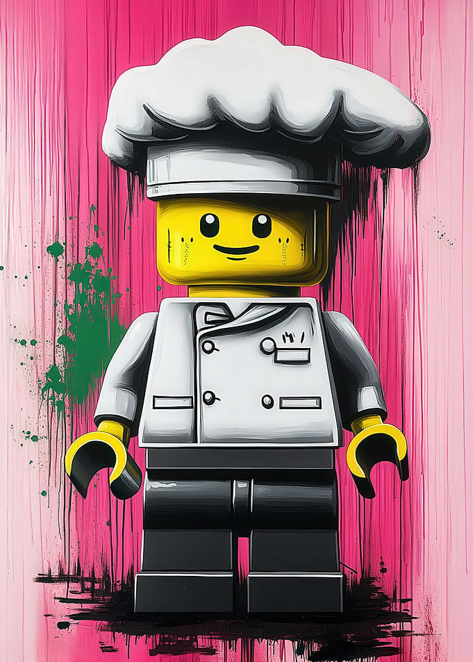 Abstract Chef Painting