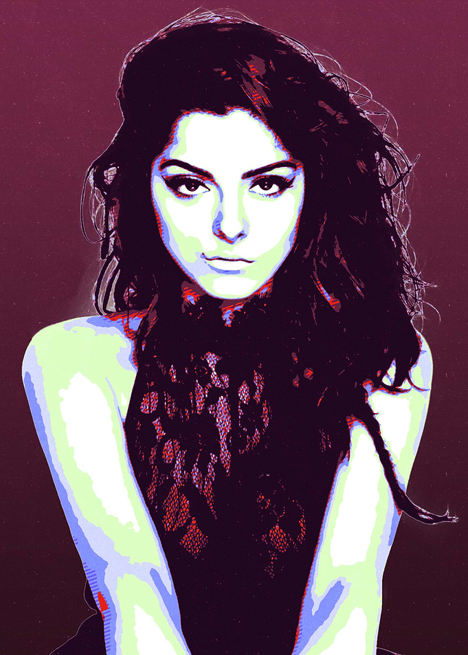 Bebe Rexha Woman in Pop Art Style