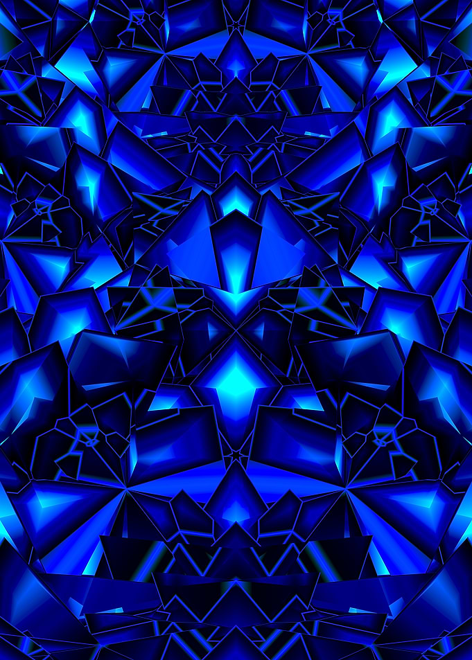 Abstract Blue Geometric Pattern