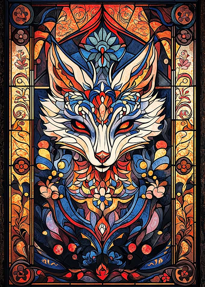 Stained Glass Fox