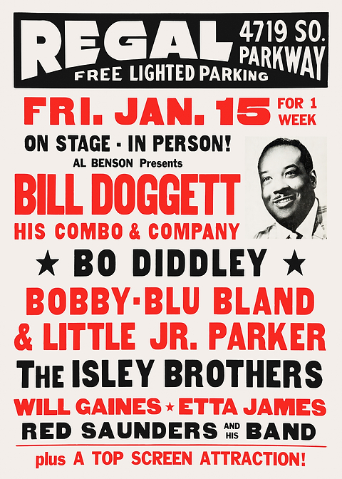 Regal Theater Concert Poster — retro concert bill printed on metal