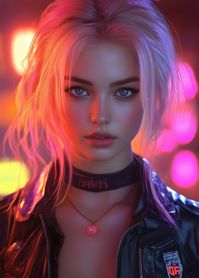 Cyberpunk Woman Portrait